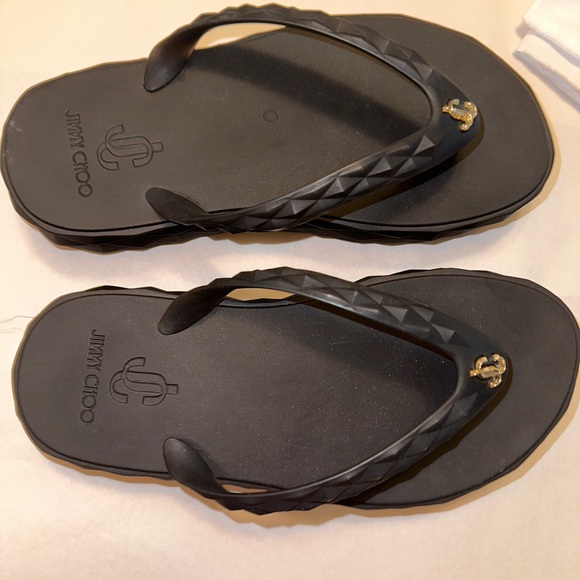 Jimmy Choo Women’s Diamond Flip-Flop Rubber Size EU 34 - Picture 5 of 8